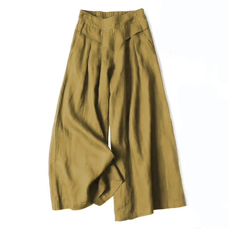 Miranda | High-Waisted Side-Pocket Wide-Leg Pants
