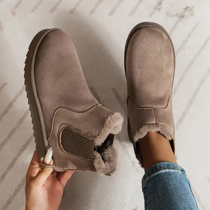 Becky | Fleece-Lined Suede Chelsea Boots for Winter