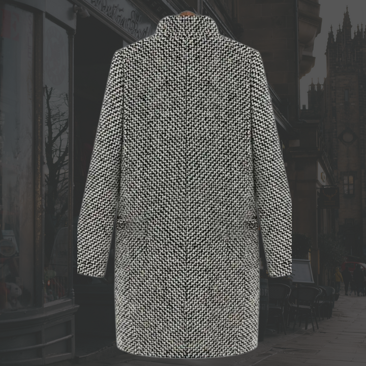 Vivienne | Single-Button Deep-V Long Winter Coat