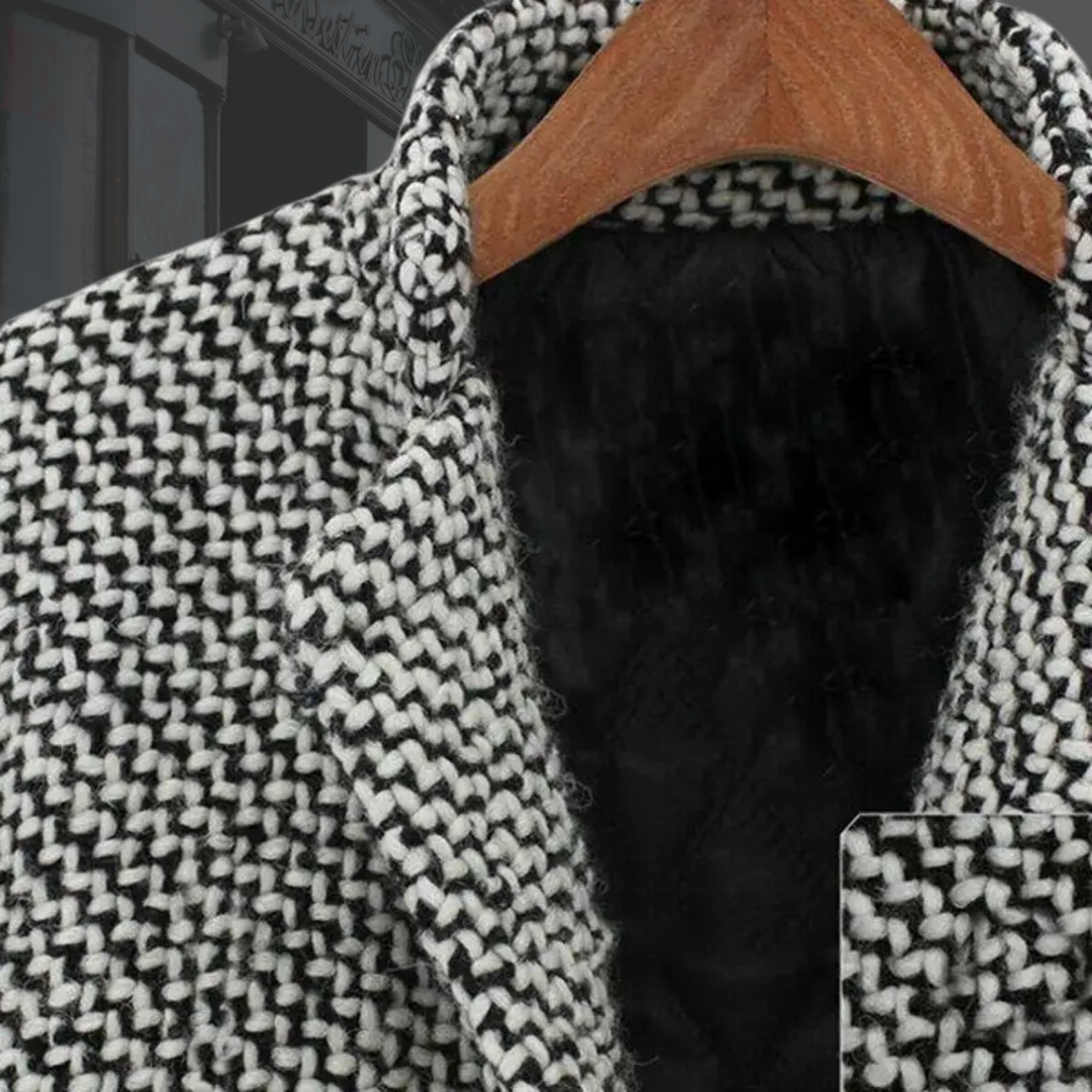 Vivienne | Single-Button Deep-V Long Winter Coat