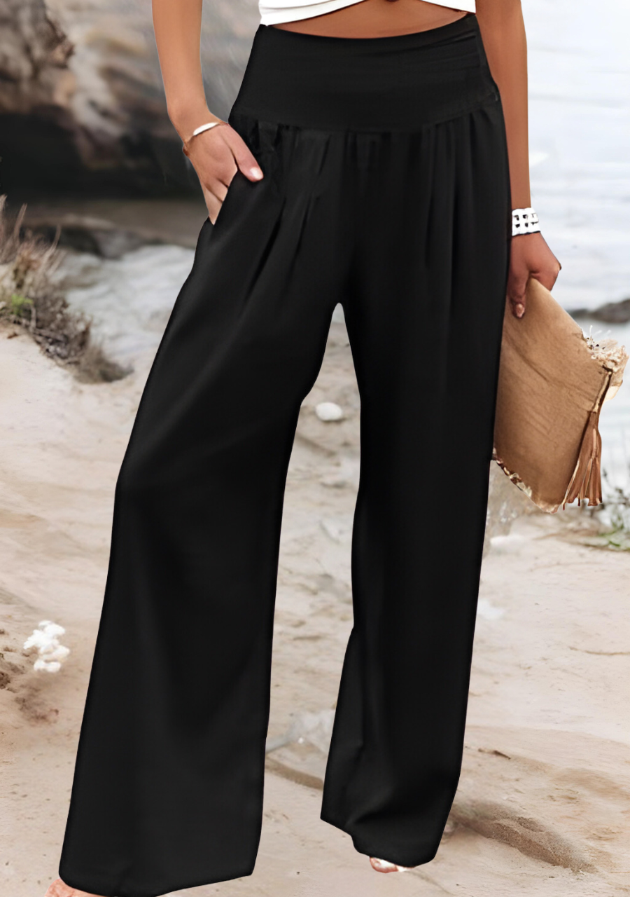 Susan | Lightweight Wide-Leg Palazzo Beach Pants for Summer