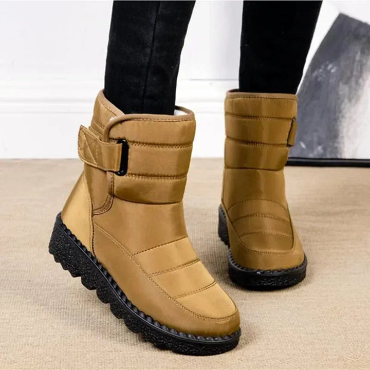Joy | Quilted Waterproof Buckle-Strap Snow Boots