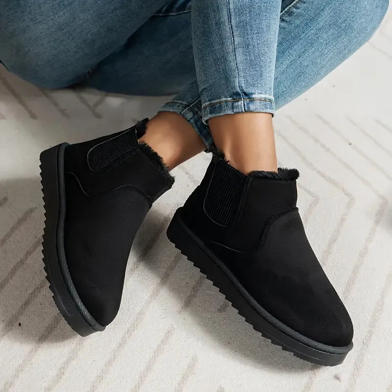 Becky | Fleece-Lined Suede Chelsea Boots for Winter