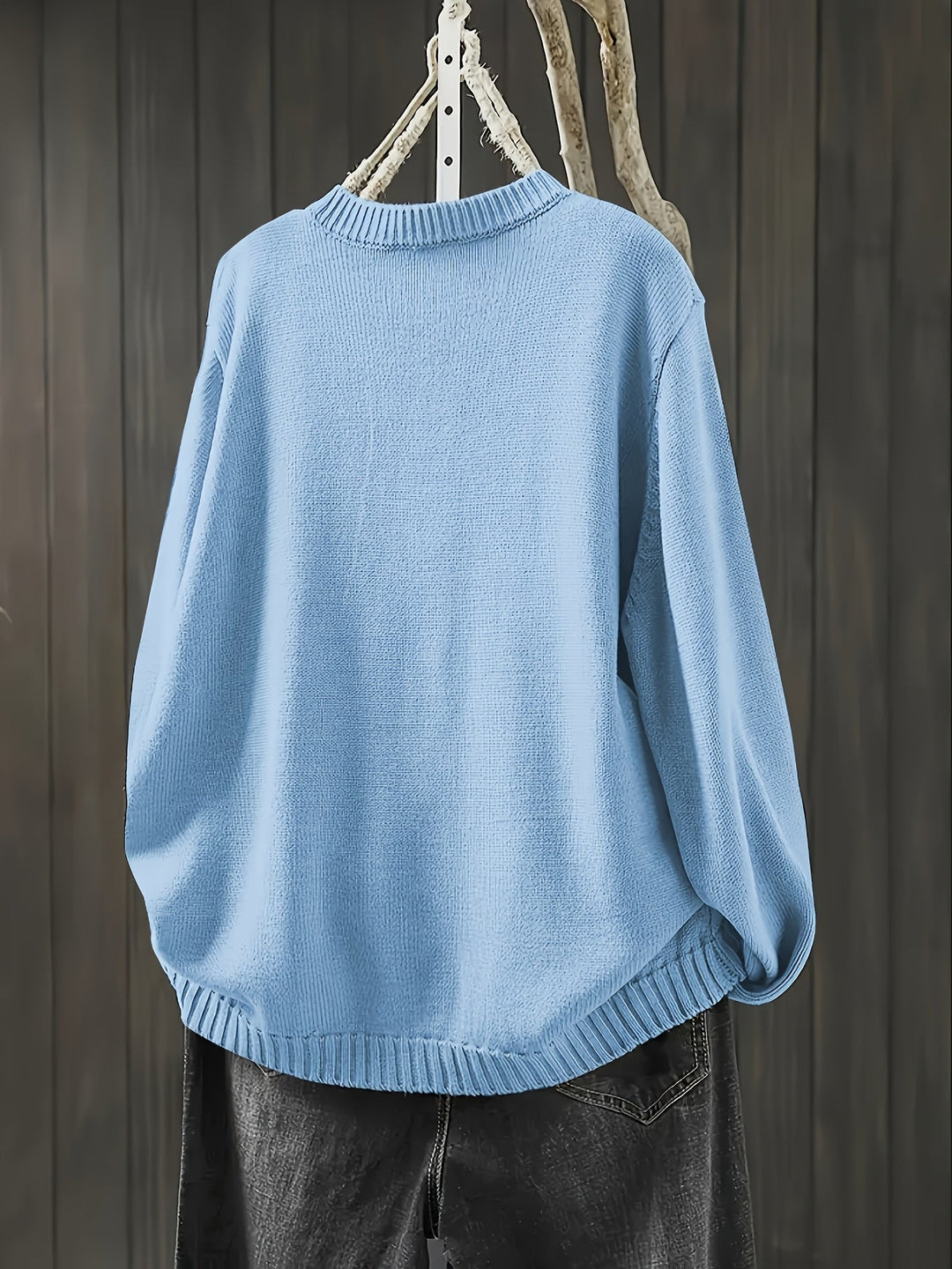 Gretchen | Decorative-Button Relaxed One-Size Cardigan