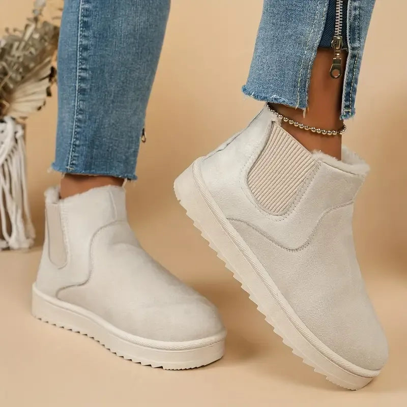 Becky | Fleece-Lined Suede Chelsea Boots for Winter