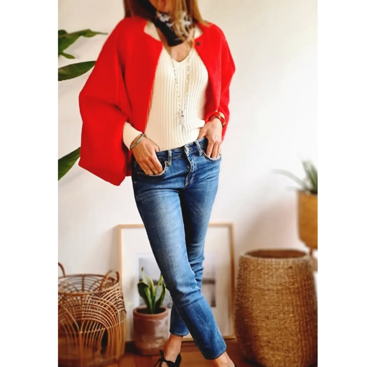 Audrey | Round-Neck Collarless Coat