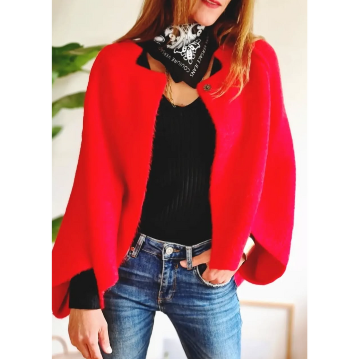 Audrey | Round-Neck Collarless Coat