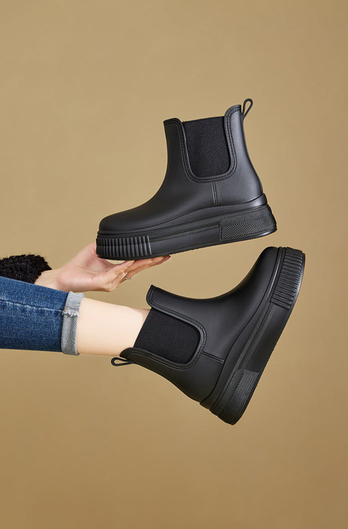 Mona | Waterproof Platform Chelsea Rain Boots