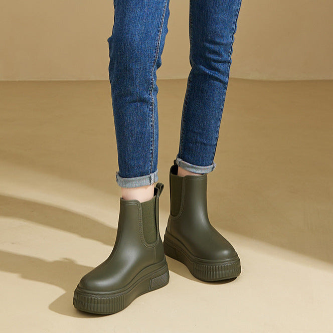 Mona | Waterproof Platform Chelsea Rain Boots
