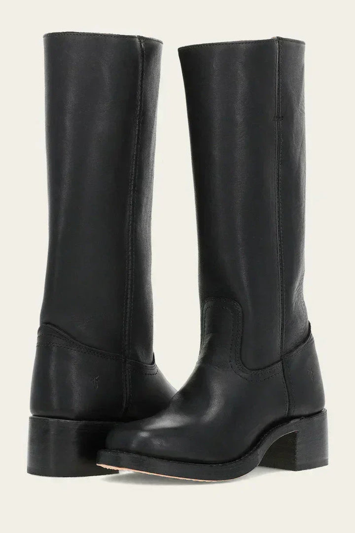 Vivian | Stacked-Heel Knee-High Western Boots for Fall