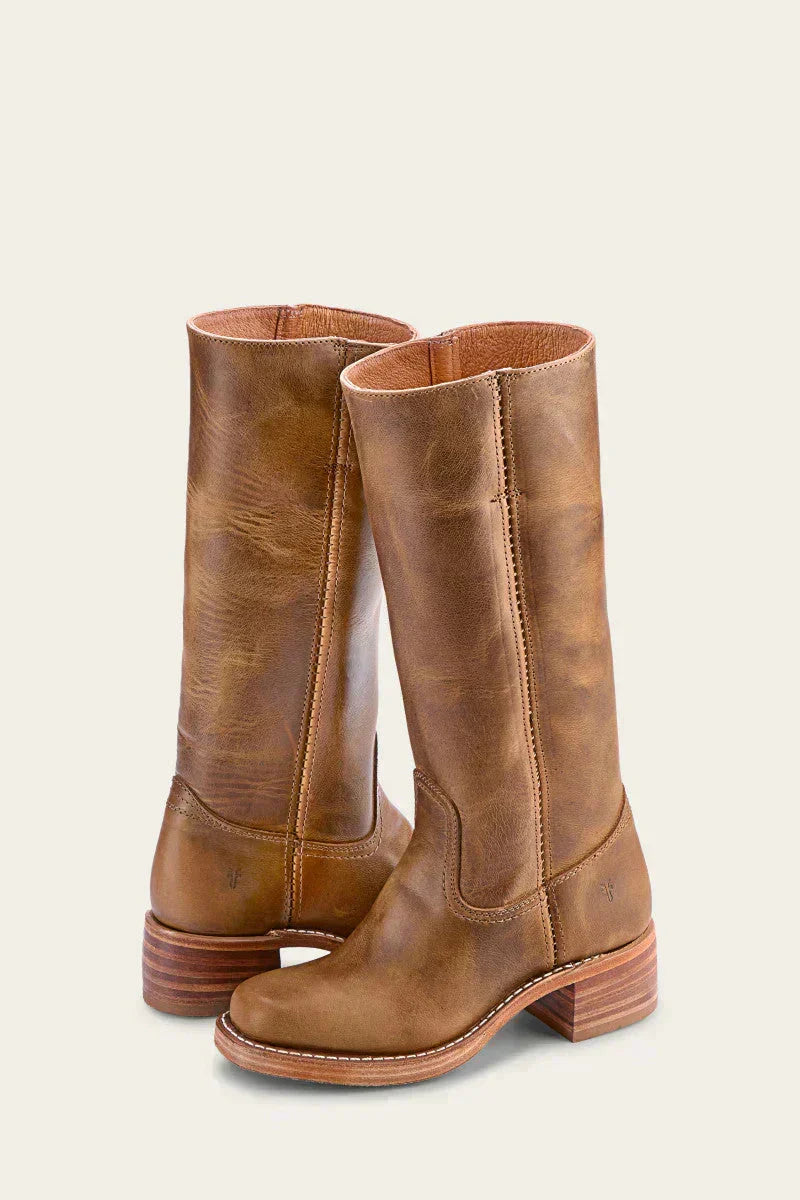 Vivian | Stacked-Heel Knee-High Western Boots for Fall