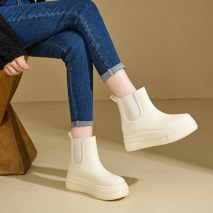 Mona | Waterproof Platform Chelsea Rain Boots