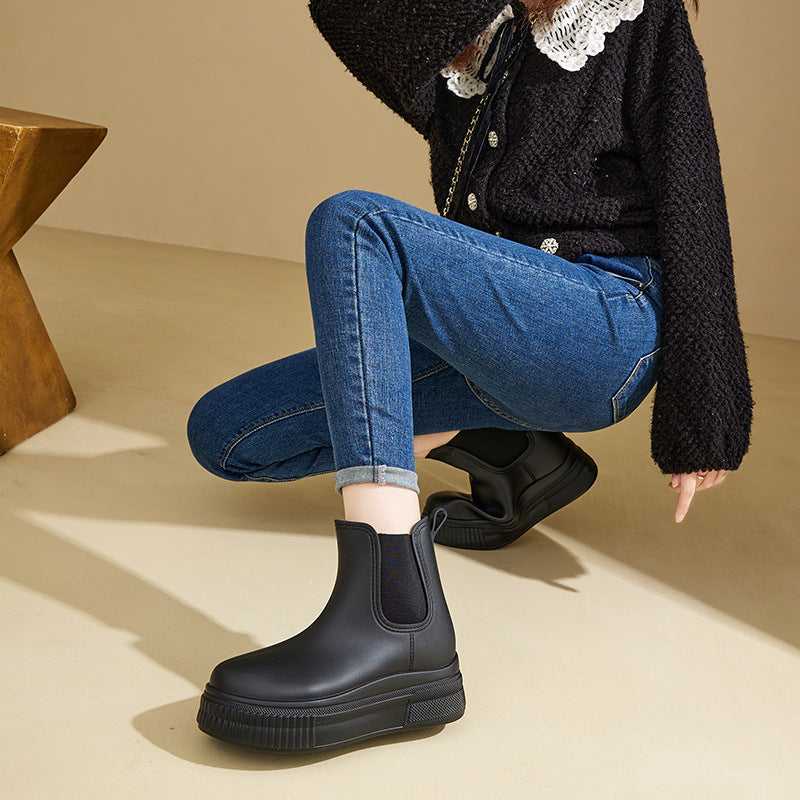 Mona | Waterproof Platform Chelsea Rain Boots