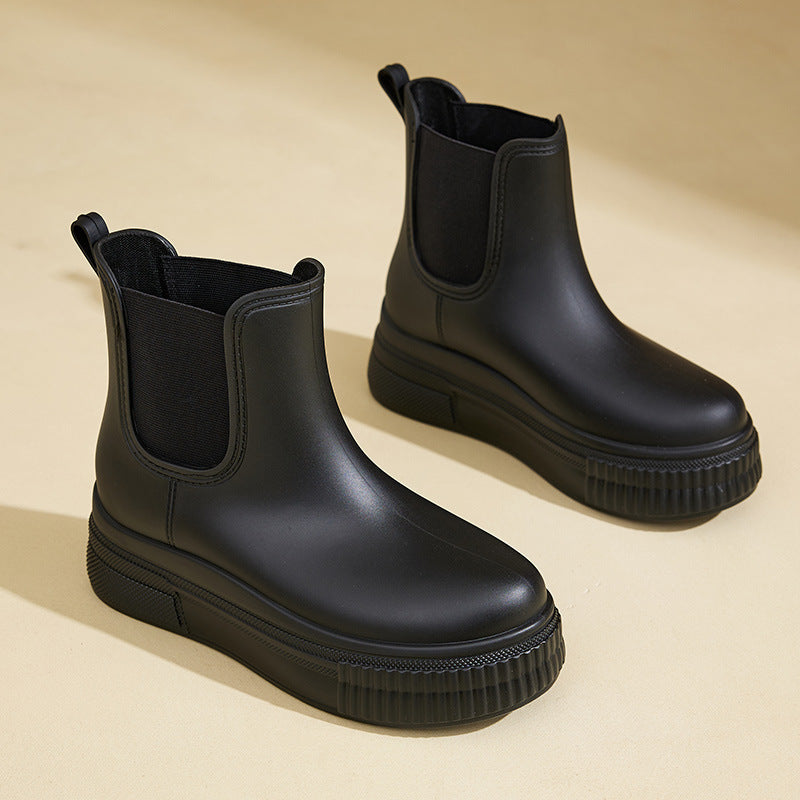 Mona | Waterproof Platform Chelsea Rain Boots