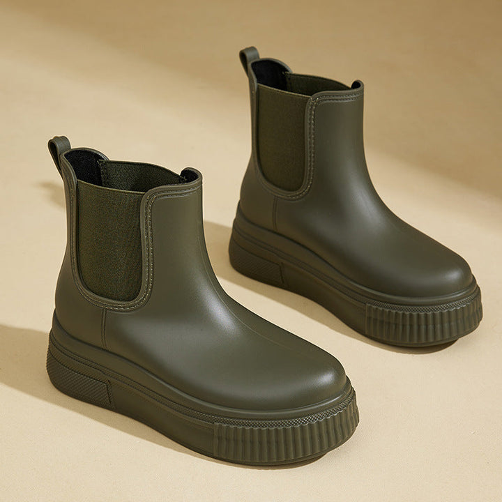 Mona | Waterproof Platform Chelsea Rain Boots