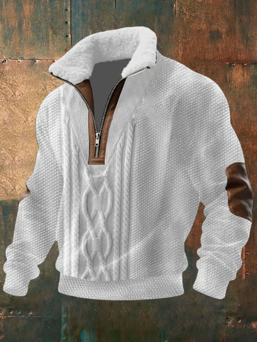 Marlene | Lined-Collar Knit High-Neck Top