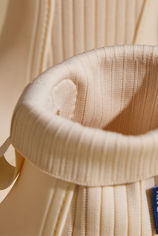 Mallory | Waterproof Knit-Collar Chelsea Rain Boots