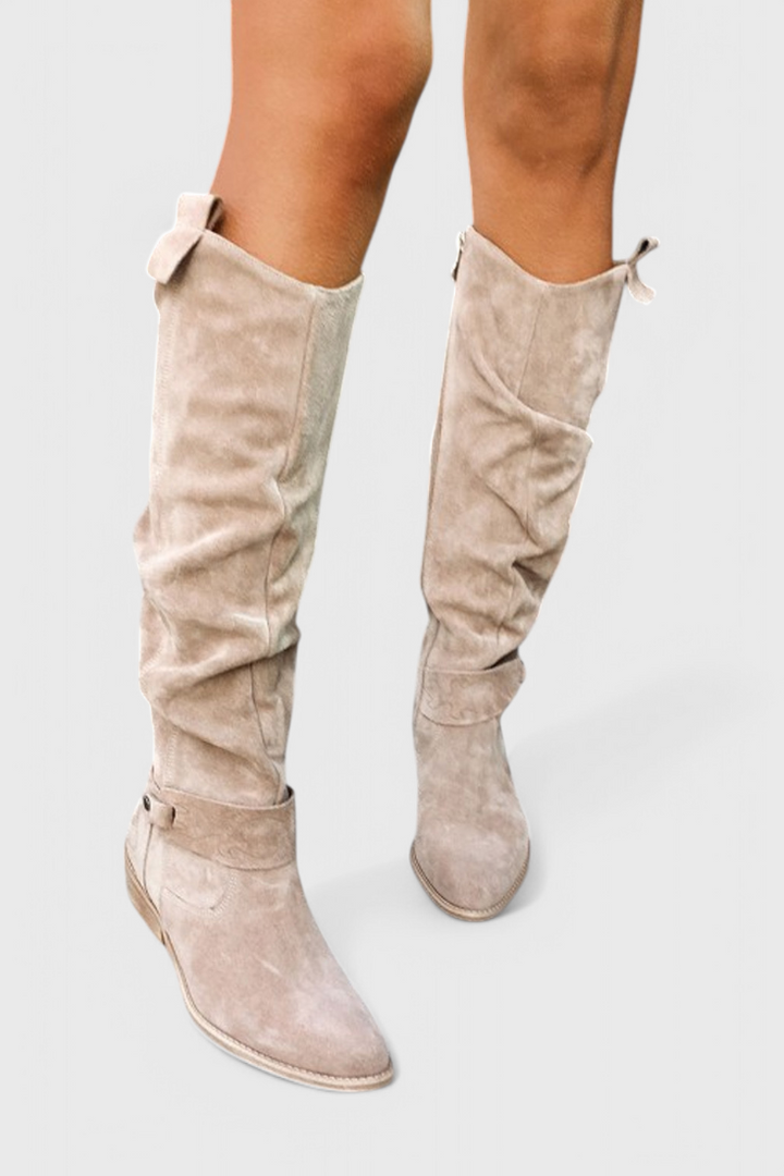 Celine | Slouchy Knee-High Wide-Calf Boots