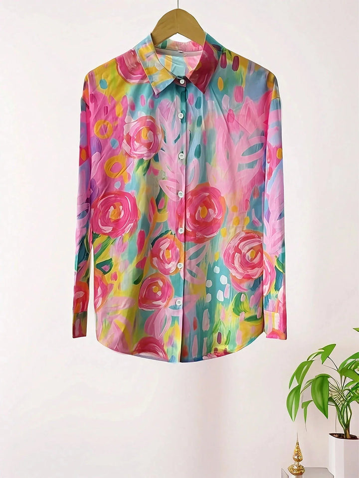 Terri | Relaxed-Fit Abstract Printed Blouse