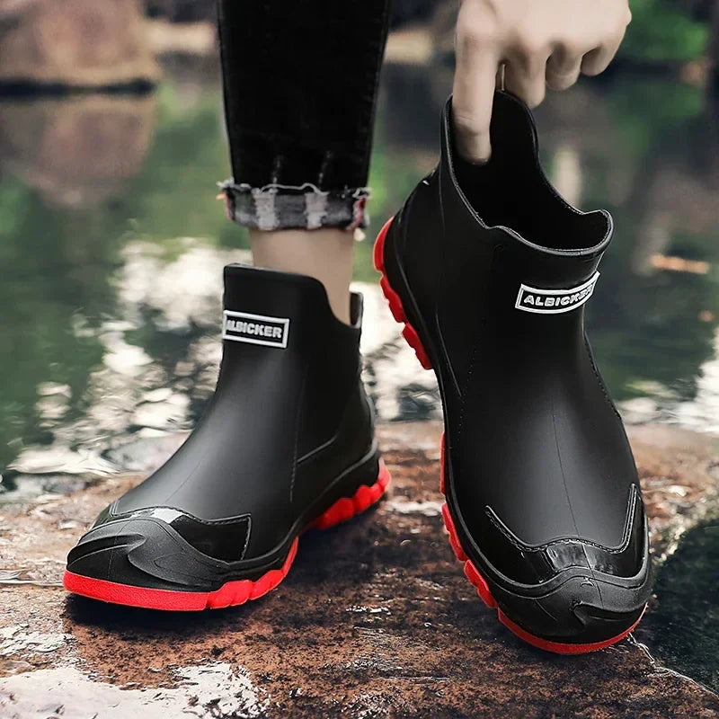 Verna | Waterproof Lug-Sole Ankle Rain Boots