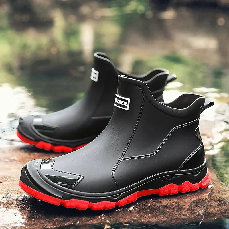 Verna | Waterproof Lug-Sole Ankle Rain Boots