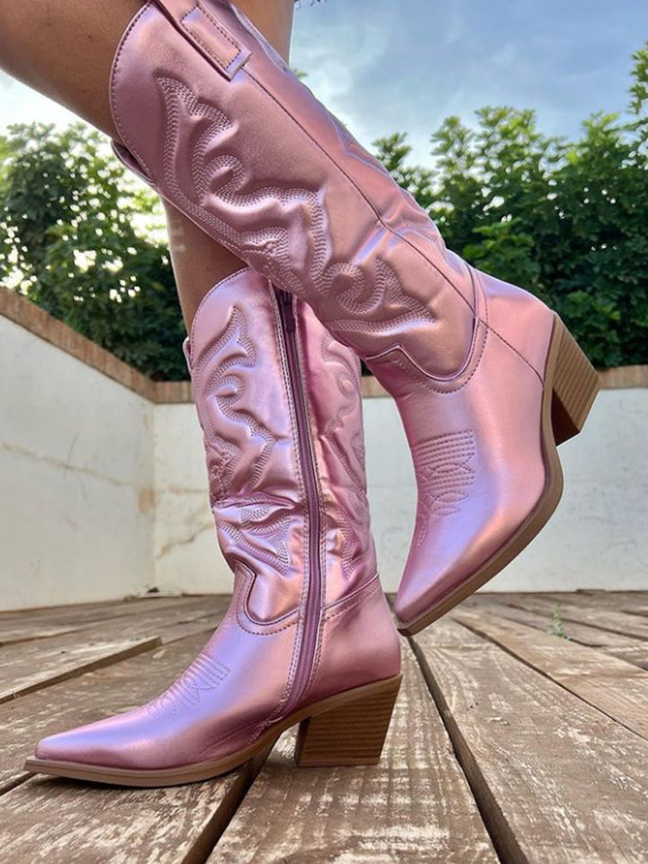 Gracie | Metallic Western Cowboy Boots
