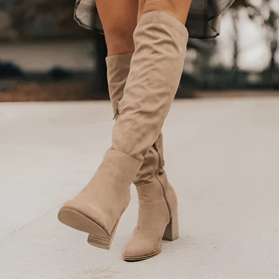 Shelby | Buckle-Strap Knee-High Slouch Boots