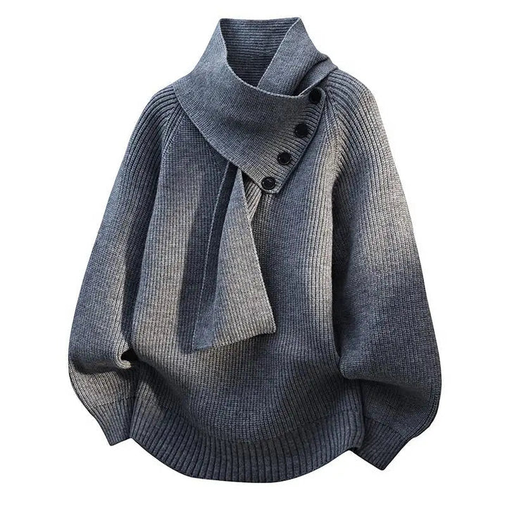 Margaret | Draped Scarf-Style Cowl-Neck Sweater