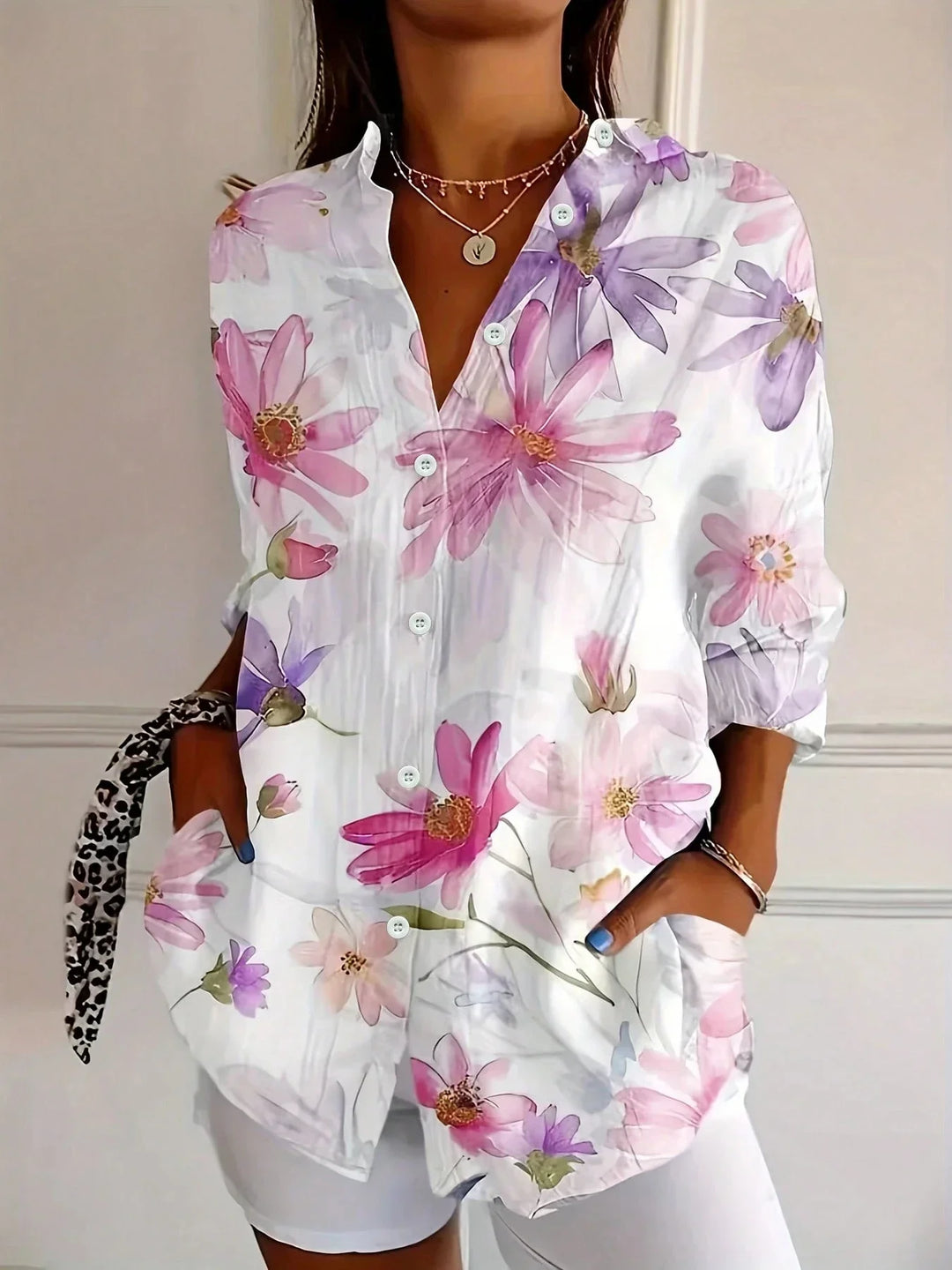 Terri | Relaxed-Fit Abstract Printed Blouse