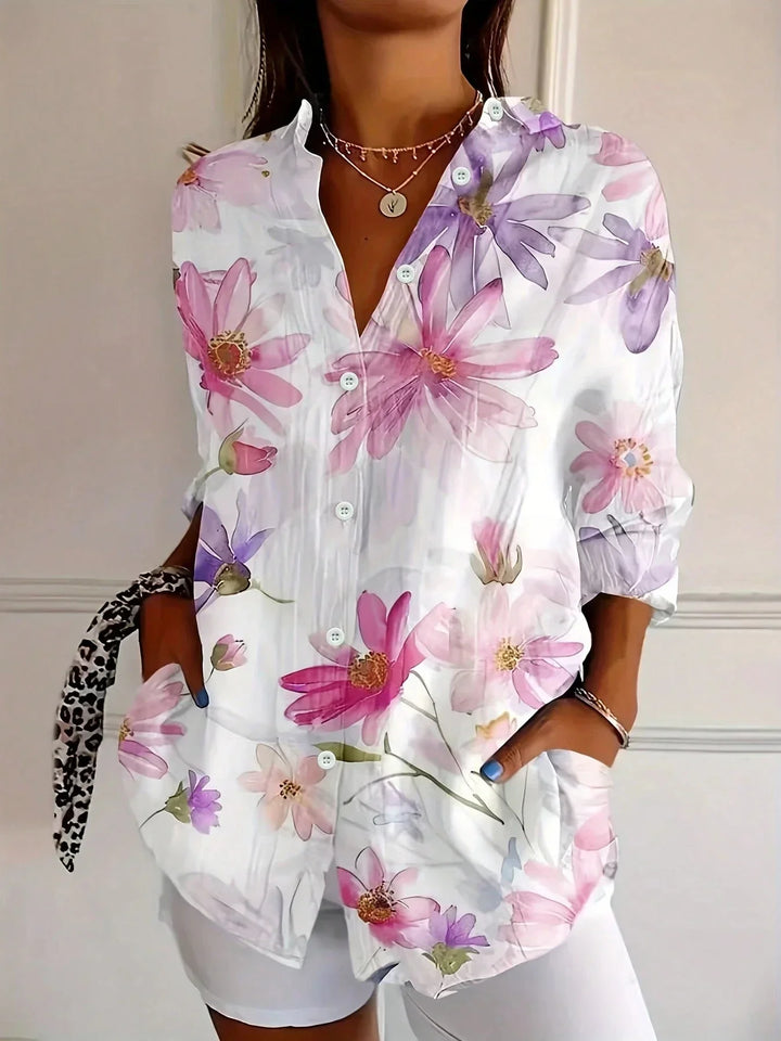 Terri | Relaxed-Fit Abstract Printed Blouse