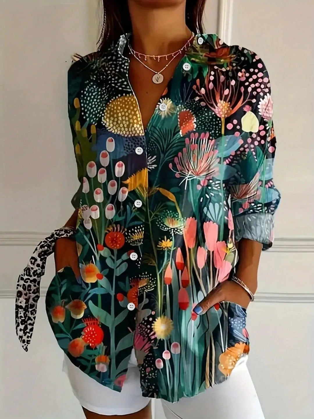 Terri | Relaxed-Fit Abstract Printed Blouse