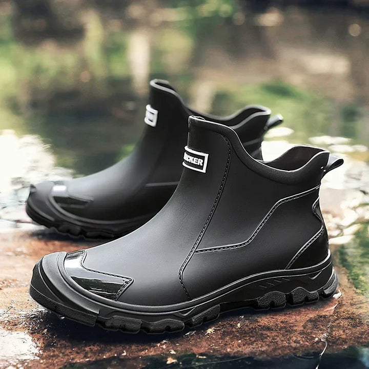 Verna | Waterproof Lug-Sole Ankle Rain Boots