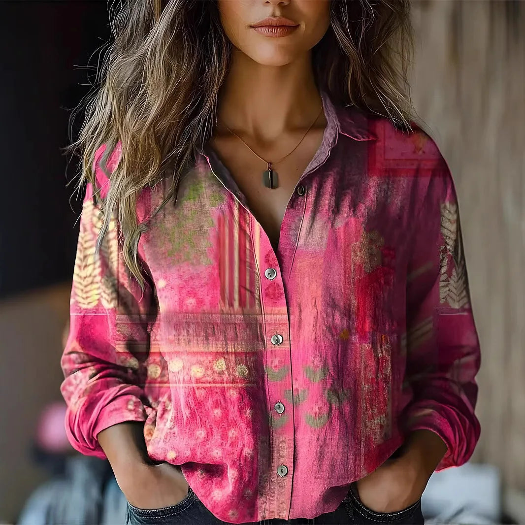 Autumn | Vintage Tapestry Floral Button-Down Shirt