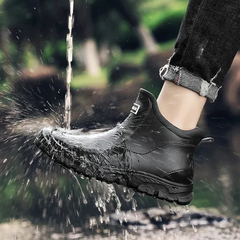 Verna | Waterproof Lug-Sole Ankle Rain Boots