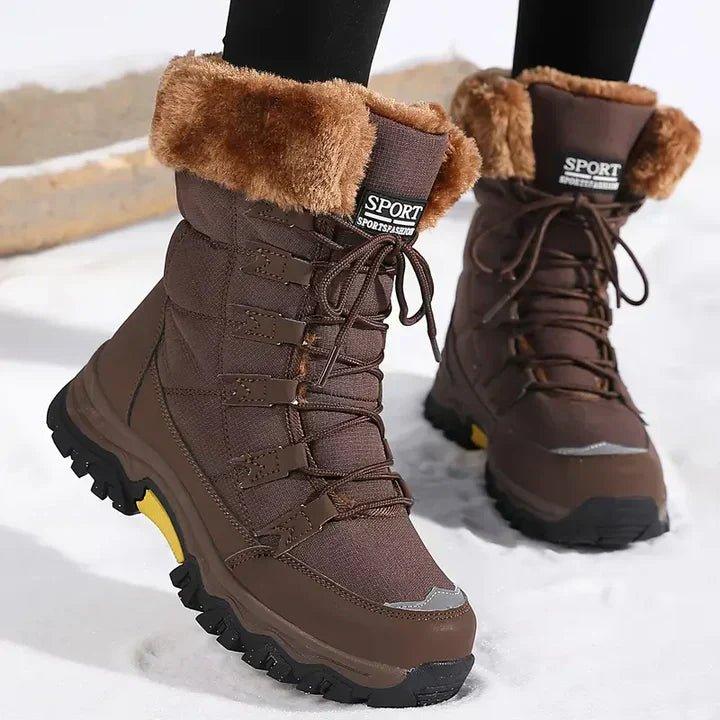 Lexi | Faux Fur Cuff Lace-Up Snow Boots