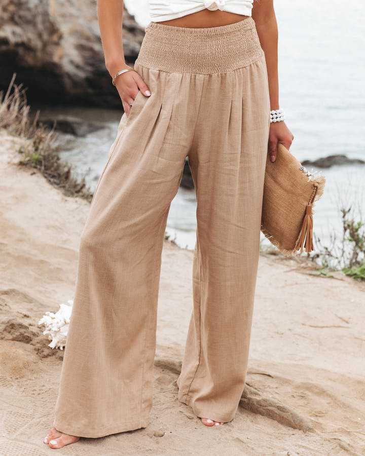 Susan | Lightweight Wide-Leg Palazzo Beach Pants for Summer