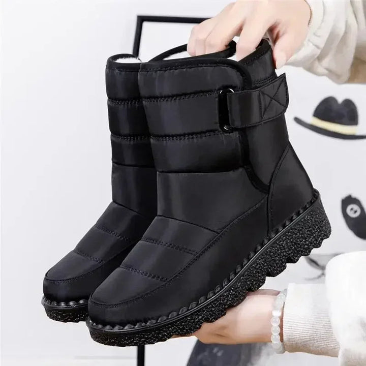 Joy | Quilted Waterproof Buckle-Strap Snow Boots