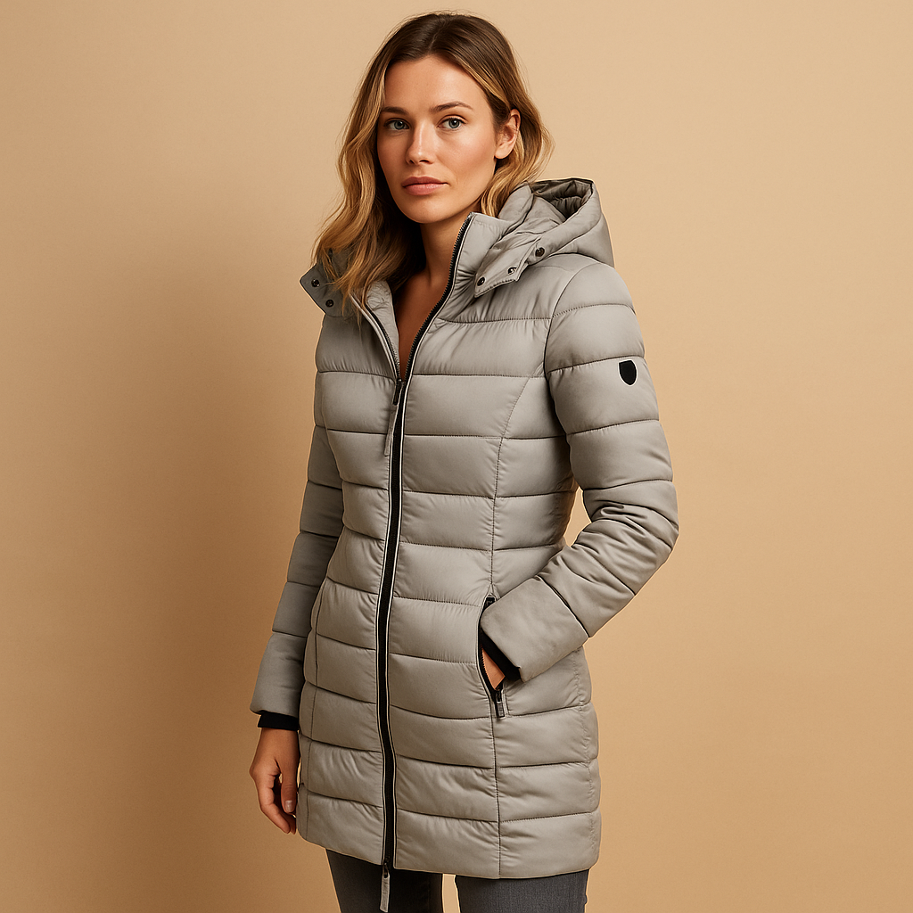 Allison | Removable-Hood Mid-Length Puffer Coat