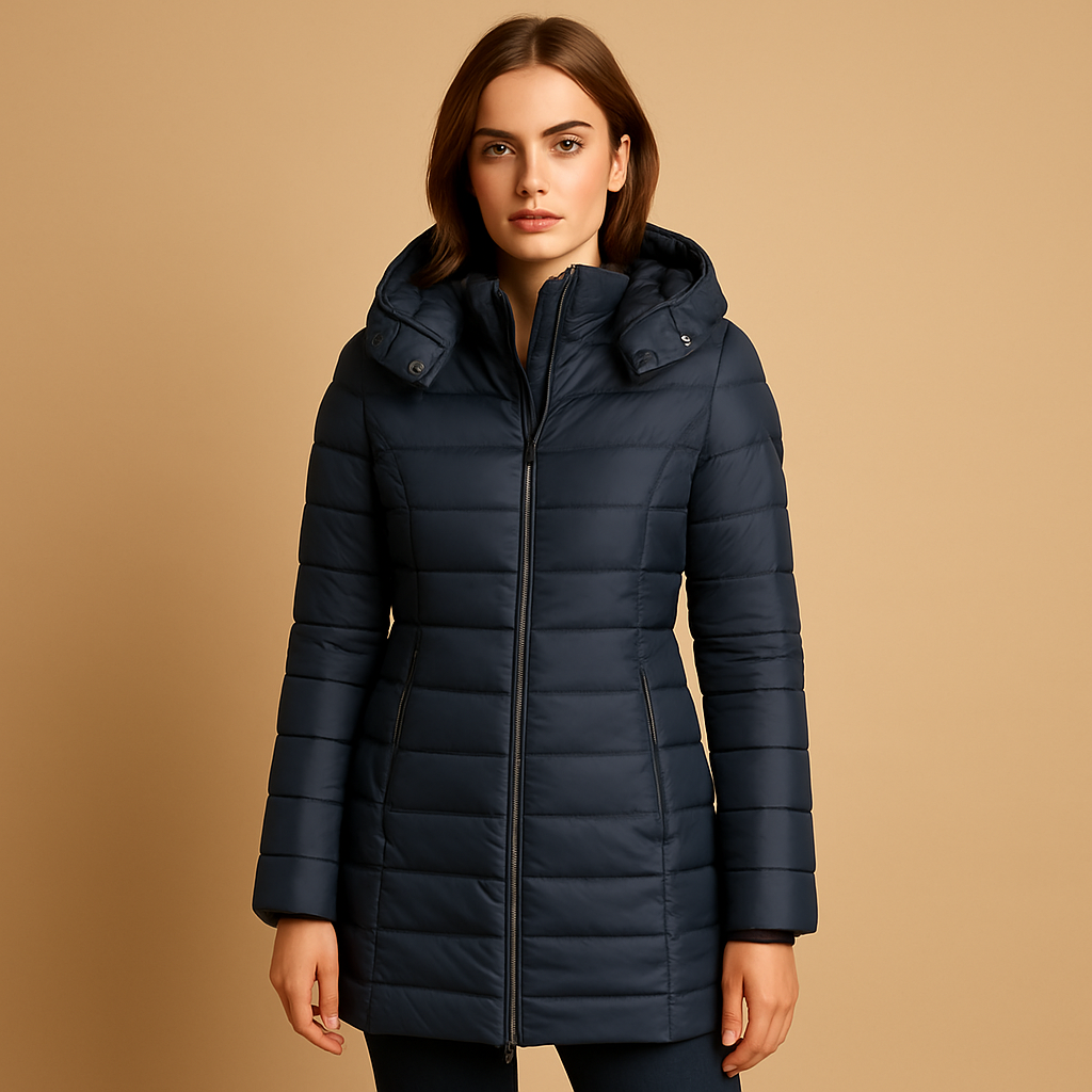 Allison | Removable-Hood Mid-Length Puffer Coat