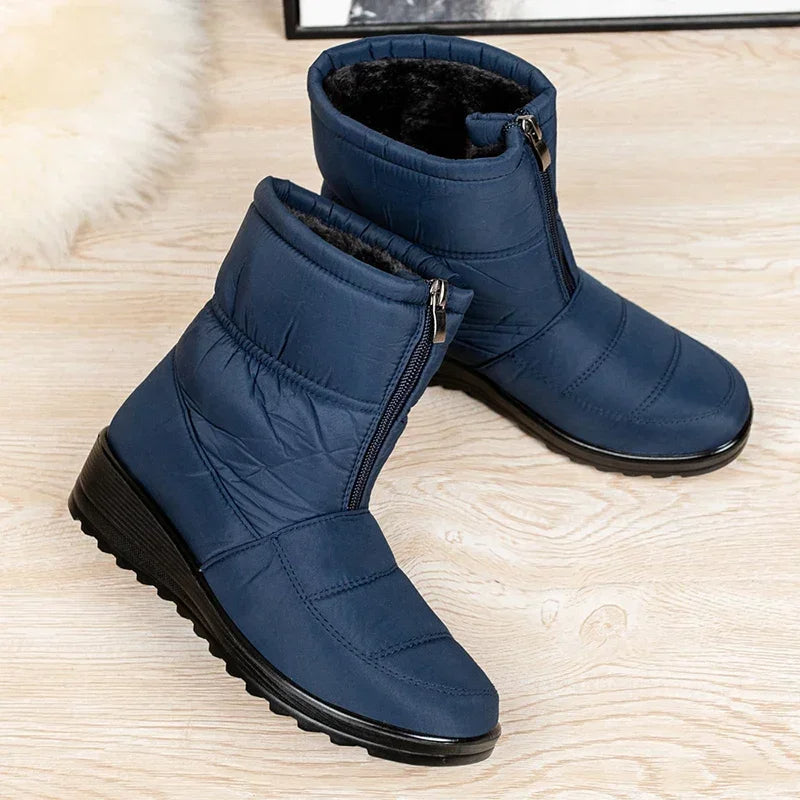 Joy | Quilted Waterproof Buckle-Strap Snow Boots