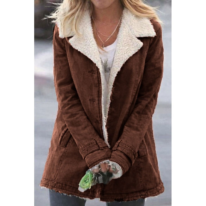 Cassie | Turndown-Collar Sherpa-Lined Winter Coat