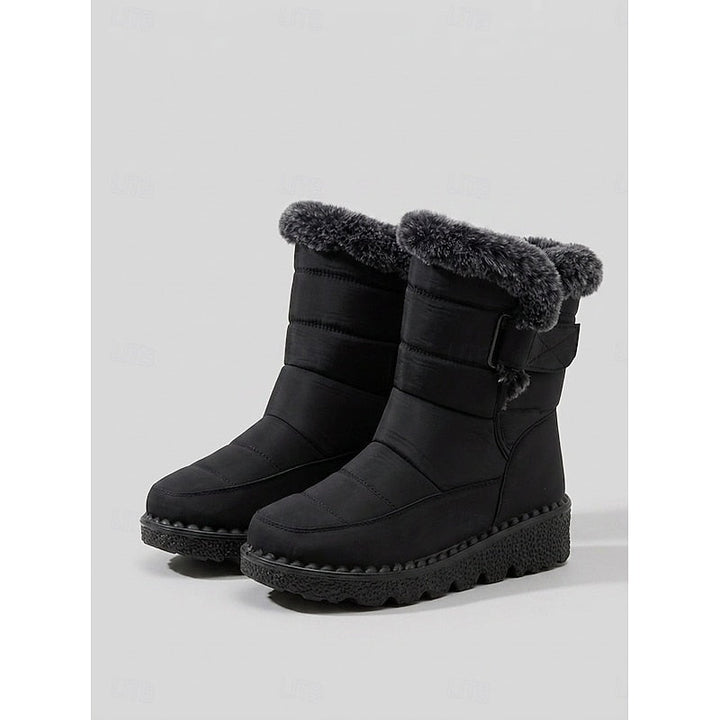 Caitlyn | Fur-Lined Waterproof Buckle Snow Boots