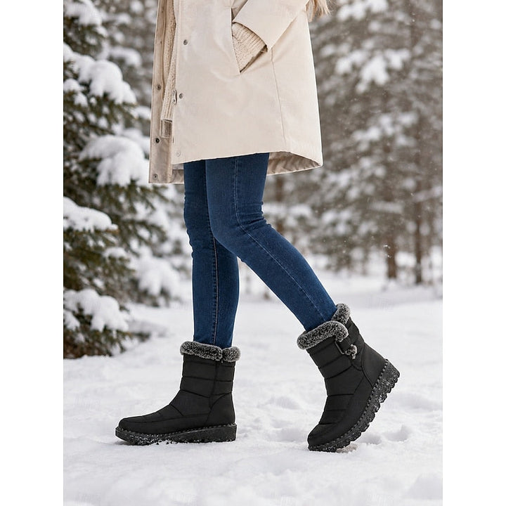 Caitlyn | Fur-Lined Waterproof Buckle Snow Boots