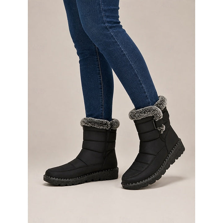 Caitlyn | Fur-Lined Waterproof Buckle Snow Boots
