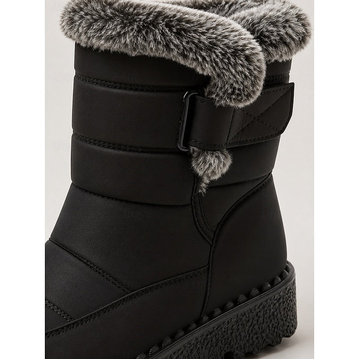 Caitlyn | Fur-Lined Waterproof Buckle Snow Boots