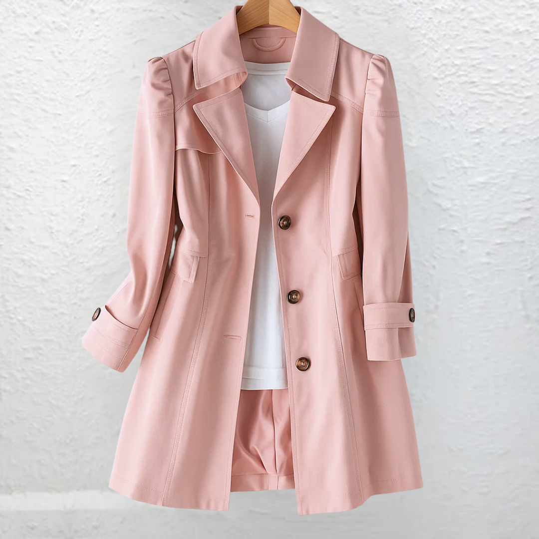 Nicole | Flared-Hem Belted Trench Coat for Spring
