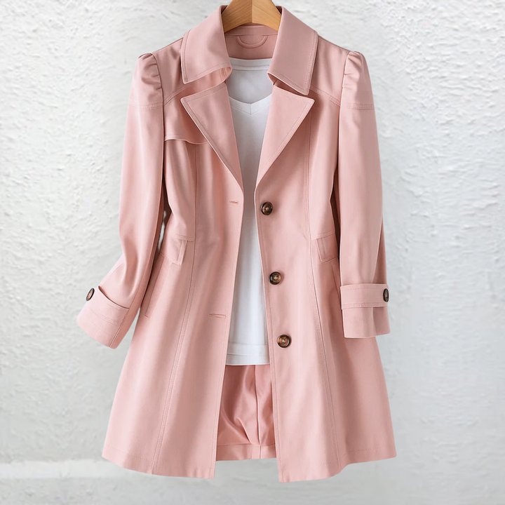 Nicole | Flared-Hem Belted Trench Coat for Spring