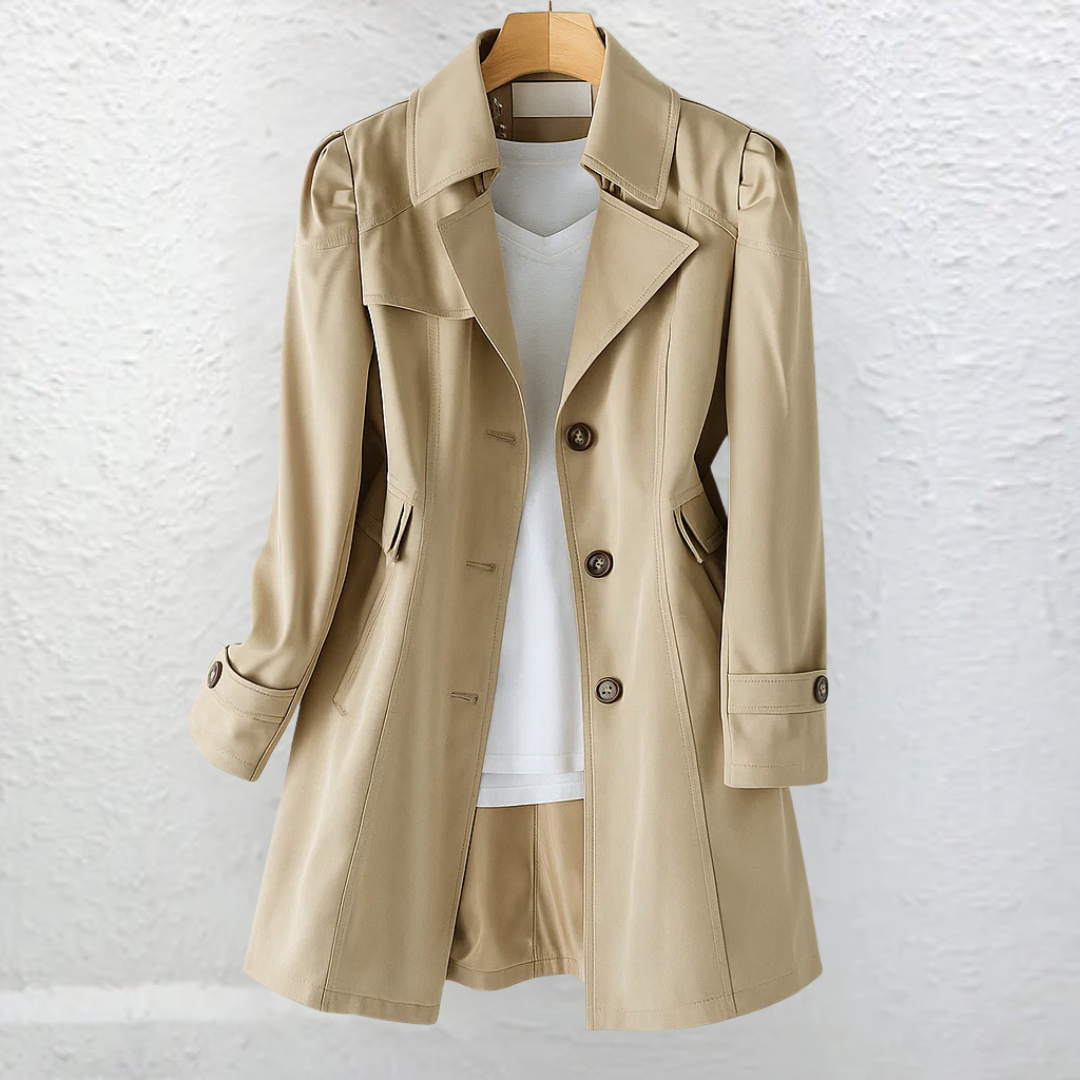 Nicole | Flared-Hem Belted Trench Coat for Spring