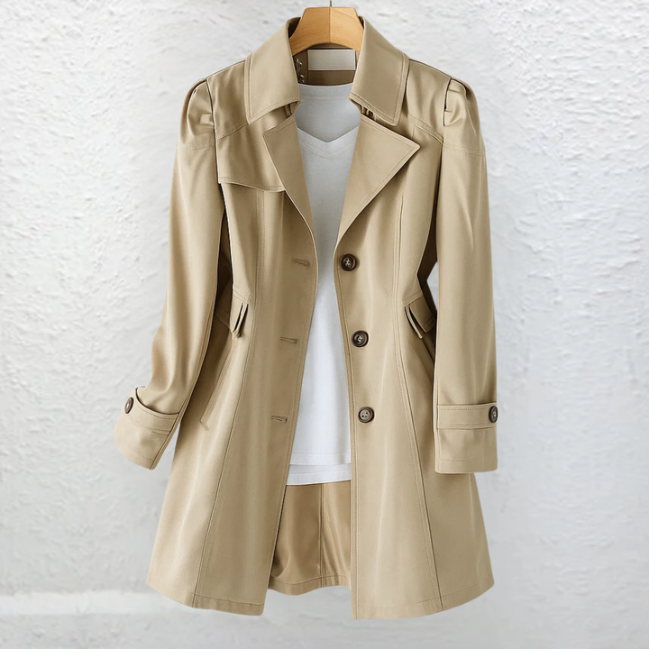 Nicole | Flared-Hem Belted Trench Coat for Spring