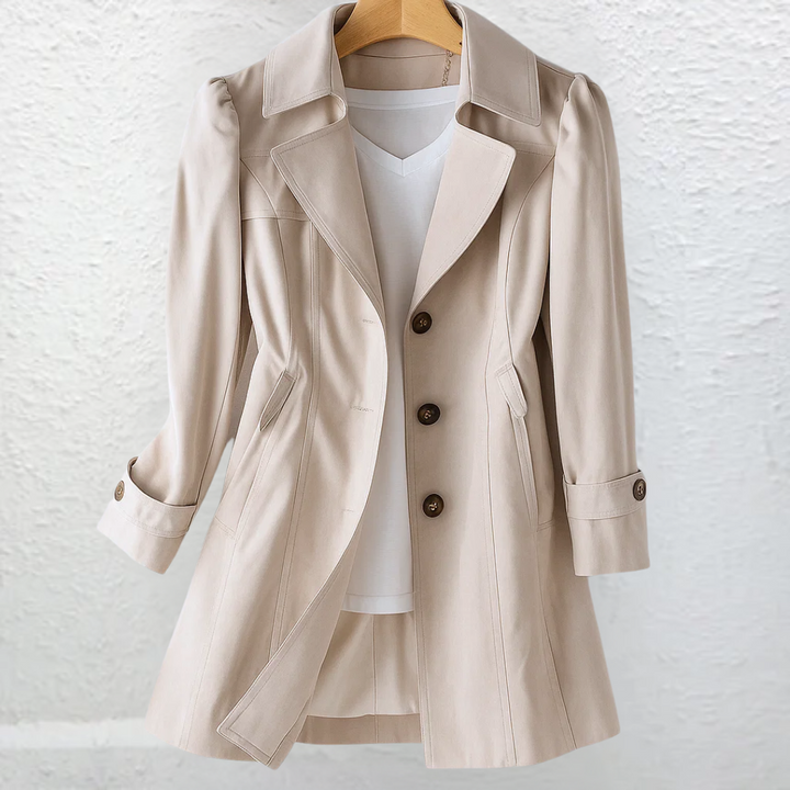 Nicole | Flared-Hem Belted Trench Coat for Spring
